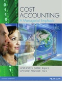 Pearson Cost Accounting A Managerial Emphasis 2 edition