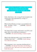 ARKANSAS PROPERTY AND CASUALTY  INSURANCE NEW EXAM 2024&period; 250 QUESTIONS WITH A&plus; GRADED  ANSWERS