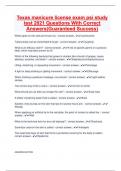 Texas manicure license exam psi study test 2021 Questions With Correct Answers&lpar;Guaranteed Success&rpar;