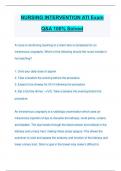 NURSING INTERVENTION ATI Exam Q&A 100&percnt; Solved