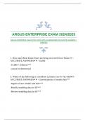 ARGUS ENTERPRISE EXAM 2024&sol;2025 WITH GUARANTEED ACCURATE ANSWERS &vert;VERIFIED