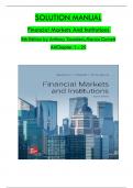 Solution Manual For Financial Markets and Institutions&comma; 8th Edition by Anthony Saunders&comma; Marcia Cornett&comma; Verified Chapters 1 - 25&comma; Complete Newest Version