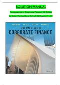 Solution Manual for Fundamentals of Corporate Finance&comma; 5th Edition by Robert Parrino&comma; David Kidwell&comma; Verified Chapters 1 - 21&comma; Complete Newest Version