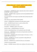 ATDH BIOLOGY EXAM QUESTIONS WITH VERIFIED ANSWERS
