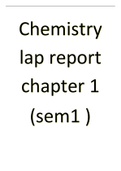 Chemistry lab report  1 (sem 1)