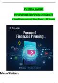 Solution Manual for Personal Financial Planning&comma; 16th Edition 2024 by Randy Billingsley&comma; Lawrence J&period; Gitman&comma; Verified Chapters 1 - 15&comma; Complete Newest Version