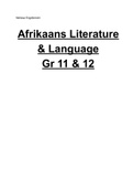Gr 11&12 Afrikaans summary (Taal, Film study and Asem)