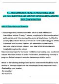 ATI RN COMMUNITY HEALTH PROCTORED EXAM with NGN QUESTIONS AND VERIFIED RATIONALIZED ANSWERS  100&percnt; Guarantee Pass