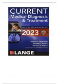 TEST BANK For Current Medical Diagnosis And Treatment 2023&comma; 62nd Edition By Papadakis & Mcphee&comma; All 42 Chapters Covered&comma; Verified Latest update Edition