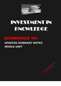 ECONOMICS 101 UPDATED SUMMARY NOTES WHOLE UNIT