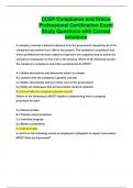 BUNDLE OF Certified Compliance and Ethics Professional &lpar;CCEP&rpar; Exams all with  Questions & Complete  exams &vert; Questions with 100&percnt; Correct Answers