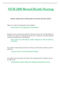 NUR2488 &sol; NUR 2488 Exam 2 &lpar;Latest 2021 &sol; 2022&rpar;&colon; Mental Health Nursing - Rasmussen