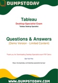 100%  Marks in Tableau Desktop-Specialist Exam in first attempt with Desktop-Specialist Exam Dumps