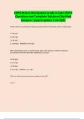 CDPH Water Distribution Grade 2 Exam WITH Questions and Complete Solutions&sol;Verified Answers &vert;Latest Update 2-24-2025