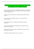 Certified Emergency Nurse-&lpar;CEN&rpar; Test&vert; Questions with 100&percnt; Correct Verified Answers