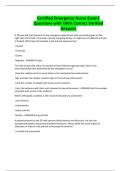 Certified Emergency Nurse Exam&vert; Questions with 100&percnt; Correct Verified Answers