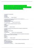 MSSC SAFETY ASSESSMENT TEST QUESTIONS BANK WITH 100- ANSWERS Latest Updates 2024 GRADE