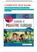 COMPLETE TEST BANK&colon; Wong's Essentials Of Pediatric Nursing 10th Edition By Marilyn J&period; Hockenberry Phd Rn Ppcnp-Bc Faan &lpar;Author&rpar; Latest Update&period;