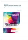 TEST BANK - Lehne's Pharmacology for Nursing Care&comma; 11th Edition &lpar; Jacqueline Burchum&comma; Laura Rosenthal&semi; 2024&rpar; Latest Edition &vert;&vert; All Chapters 1-112