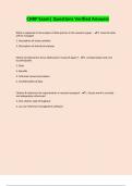 CHRP Exam&vert; Questions Verified Answers
