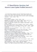 CT Board Review Questions And Answers Latest Update Verified Answers