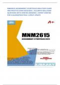 MNM2615 ASSIGNMENT 3 PORTFOLIO 2024 STUDY GUIDE AND PRACTICE EXAM 2024&sol;2025 &vert; ACCURATE REAL EXAM QUESTIONS WITH VERIFIED ANSWERS &vert; EXPERT VERIFIED FOR A GUARANTEED PASS &vert; LATEST UPDATE