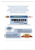 TMS3723 Assignment 5 2024 - DUE 9 September 2024 STUDY GUIDE AND PRACTICE EXAM 2024&sol;2025 &vert; ACCURATE REAL EXAM QUESTIONS WITH VERIFIED ANSWERS &vert; EXPERT VERIFIED FOR A GUARANTEED PASS &vert; LATEST UPDATE