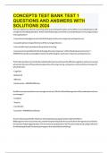 CONCEPTS TEST BANK TEST 1 QUESTIONS AND ANSWERS WITH SOLUTIONS 2024