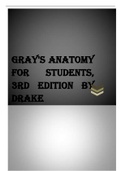 Test Bank For Gray's Anatomy for Students, 3rd Edition by drake