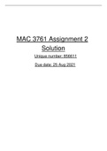 Mac3761 Assignment 2 2021 (100% pass guaranteed)