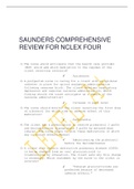 SAUNDERS COMPREHENSIVE REVIEW FOR NCLEX FOUR