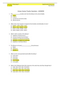 Urinary System practice correct questions and answers 