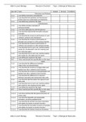 AQA AS/Year 1 Biology Topic Checklists