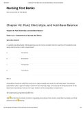 NUR 336 - Chapter 42: Fluid, Electrolyte, and Acid-Base Balance - Nursing Test Banks. Questions and Answers. Rationales Provided.