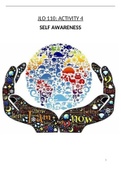 JLO 110 Activity 4 Self Awareness