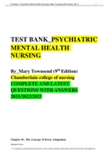 Test Bank - Psychiatric Mental Health Nursing by Mary Townsend &lpar;9th Edition&rpar;