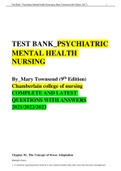Test Bank - Psychiatric Mental Health Nursing by Mary Townsend (9th Edition)
