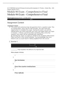 Exam (elaborations) DEP 2004 Final Exam - Module 6  Human Growth & Development 