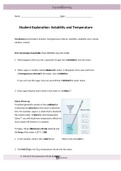 Student Exploration; CHEM 1160 M9L2M1 Solubility Temperature Gizmo-1 (answered) / Solubility and Temperature Gizmo