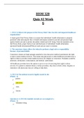 HSM 320 Quiz 2 Week 6 (latest A Grade) Questions and Answers