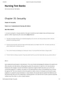 NUR 336 - Chapter 35: Sexuality - Nursing Test Banks. Questions and Answers. Rationales Provided.