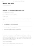 NUR 336 - Chapter 32&colon; Medication Administration - Nursing Test Banks&period; Questions and Answers&period; Rationales Provided&period;