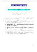 HLT 306V Topic 2 Assignment_Stage of Life Essay and Interview