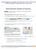 Student Exploration: Solubility and Temperature Gizmo | CHEM 1160 M9L2M1 Solubility Temperature Gizmo-1 (answered)