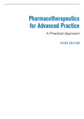 Test Bank Pharmacotherapeutics for Advanced Practice 3rd Edition, Arcangelo, Peterson
