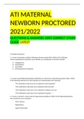  ATI Maternal Newborn Proctored_Latest Study_guide 100%correct