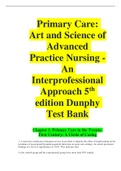  Primary Care: Art And Science Of Advanced Practice Nursing - An Interprofessional Approach 5th Edition Dunphy Test Bank__COMPLETE