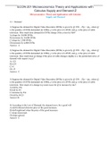 ECON 201 Microeconomics Theory and Applications with Calculus Supply and Demand-2 ( LATEST UPDATE )