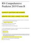 ATI PROCTORED COMPREHENSIVE QUESTIONS AND ANSWERS 100% CORRECT LATEST REVIEW ( RN COMPREHENSIVE PREDICTOR 2019 FORM B