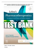 Exam (elaborations) LEHNE’S PHARMACOTHERAPEUTICS FOR ADVANCED PRACTICE NURSES AND PHYSICIAN ASSISTANTS 2ND EDITION ROSENTHAL TEST BANK 